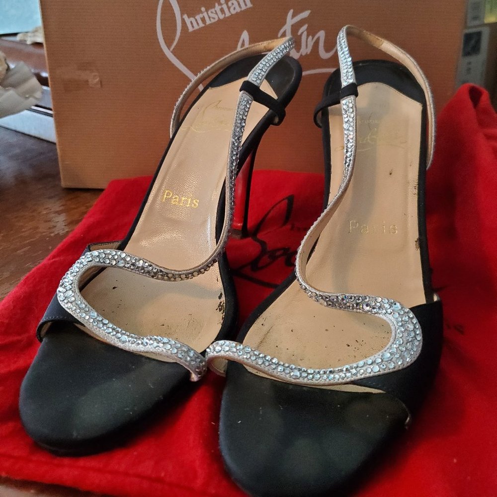 Christian Louboutin Swarovski Crystal Heels  39/8